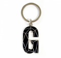 GYEON Metal G Key Ring 22, kovový přívěšek se znakem G, stříbrný