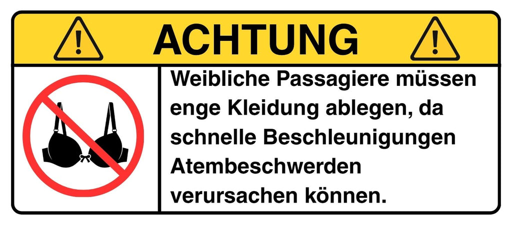 ACHTUNG: Enge Kleidung ablegen