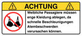 ACHTUNG: Enge Kleidung ablegen
