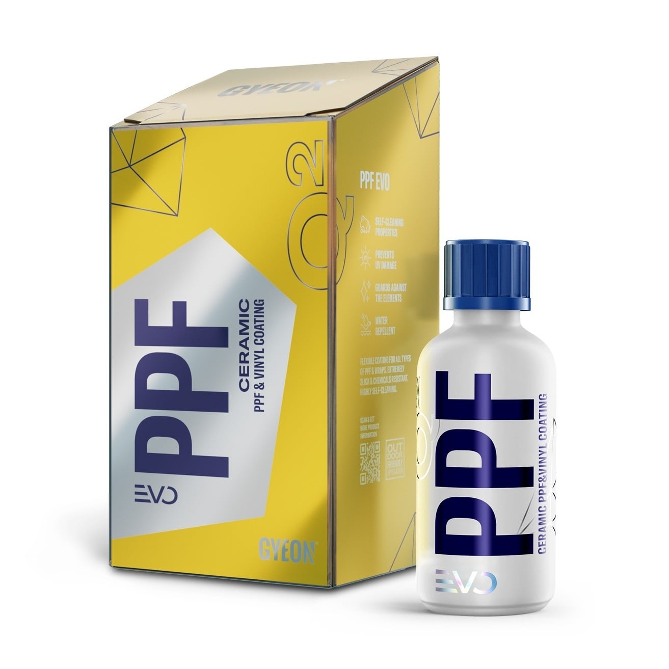 GYEON Q2 PPF EVO 50 ml lahvička a balení