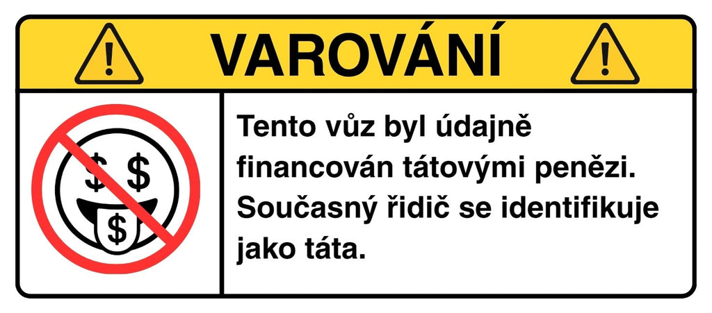 VAROVÁNÍ: Sponzorováno tátou