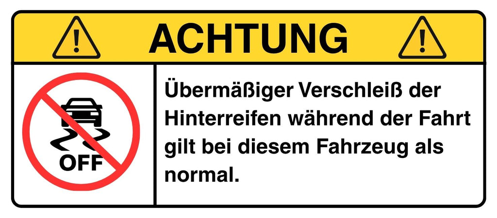 ACHTUNG: Hinterreifenverschleiß