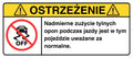 OSTRZEŻENIE: Zużycie Opon
