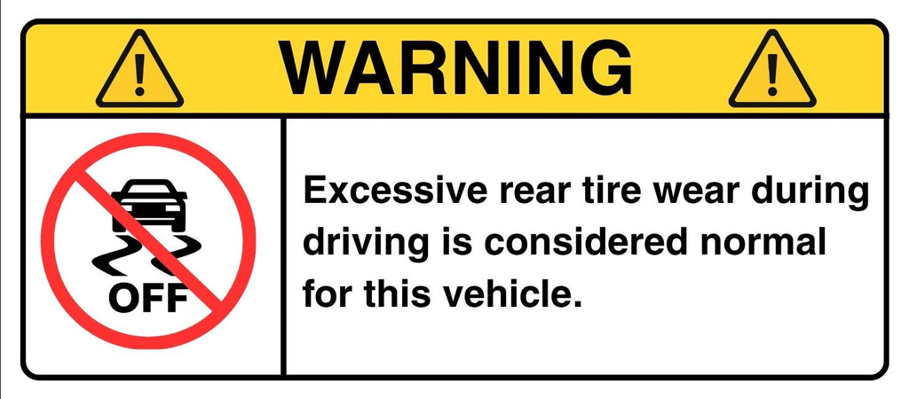 WARNING: Rear Tire Wear