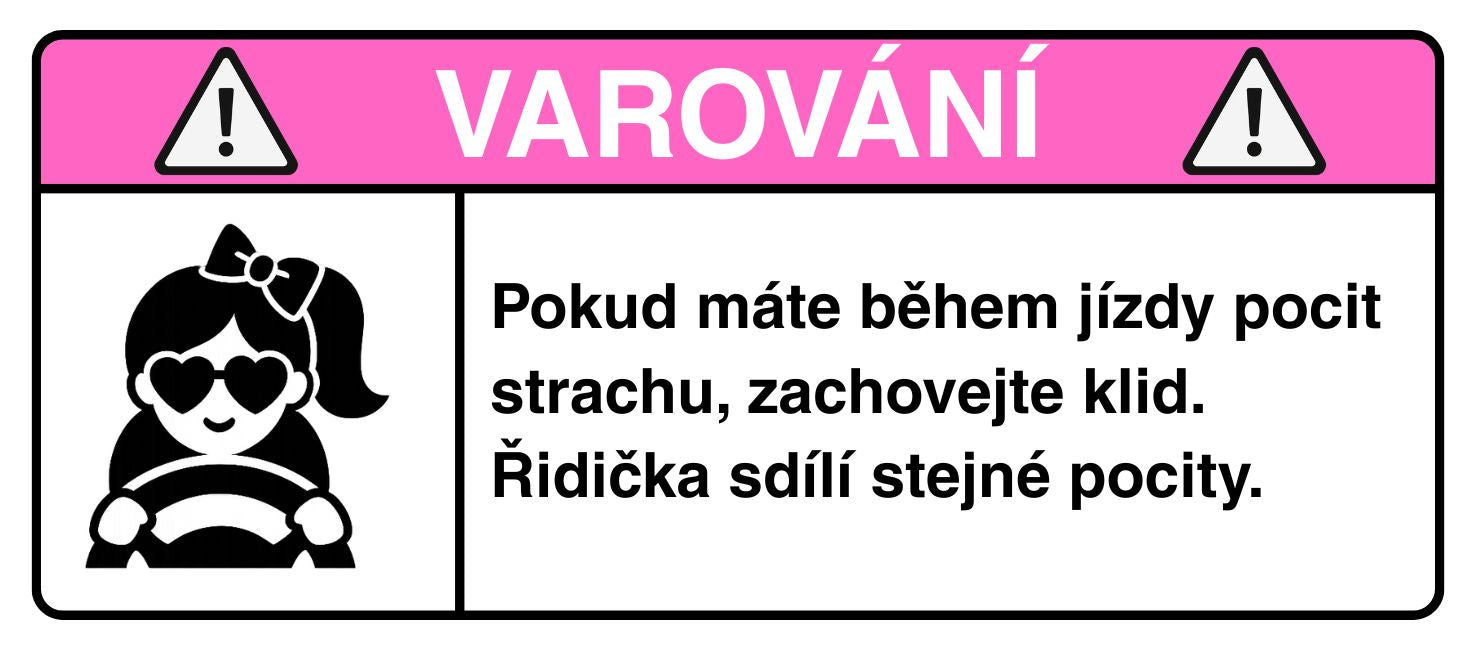VAROVÁNÍ: Moje řízení děsí i mě