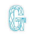 Gyeon G Sticker Blue 100 x 65.6 mm, modrá samolepka s logem GYEON