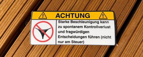 ACHTUNG: Kontrollverlust