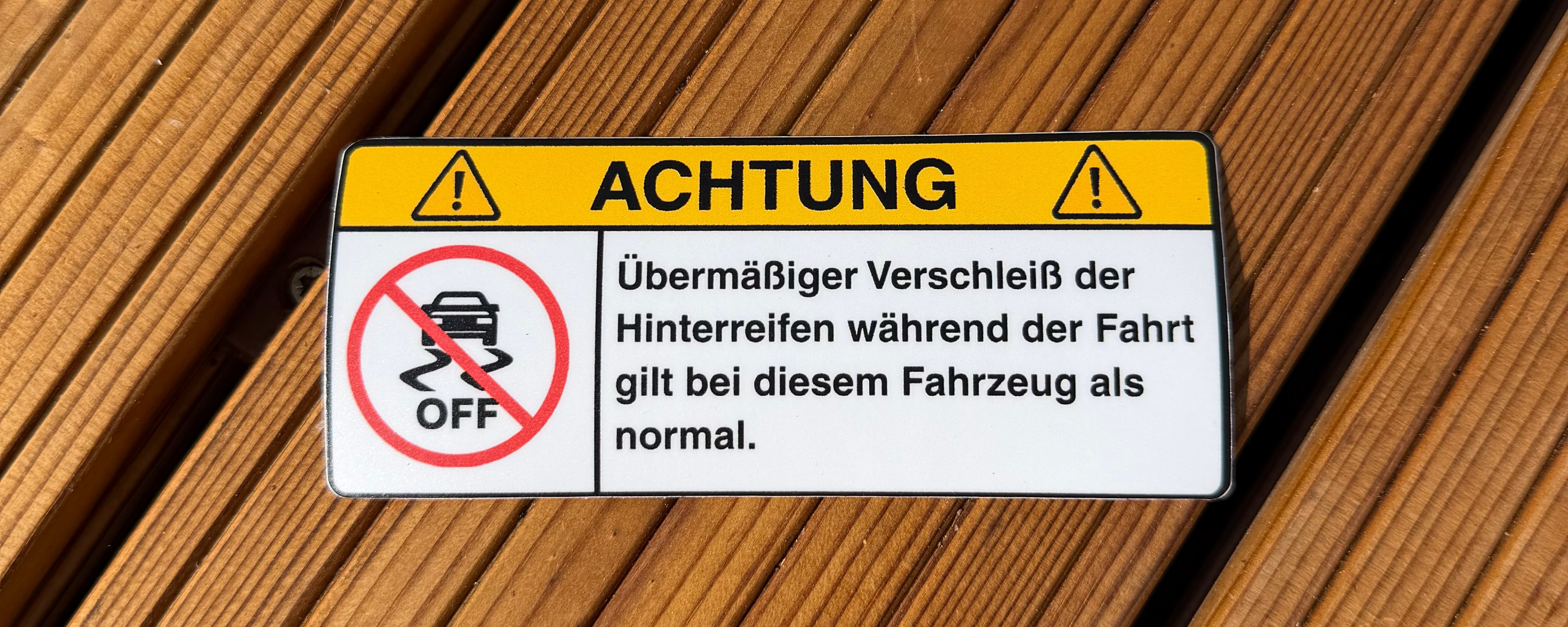 ACHTUNG: Hinterreifenverschleiß