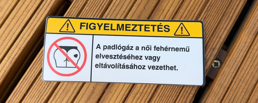 FIGYELMEZTETÉS: Fehérneművesztés